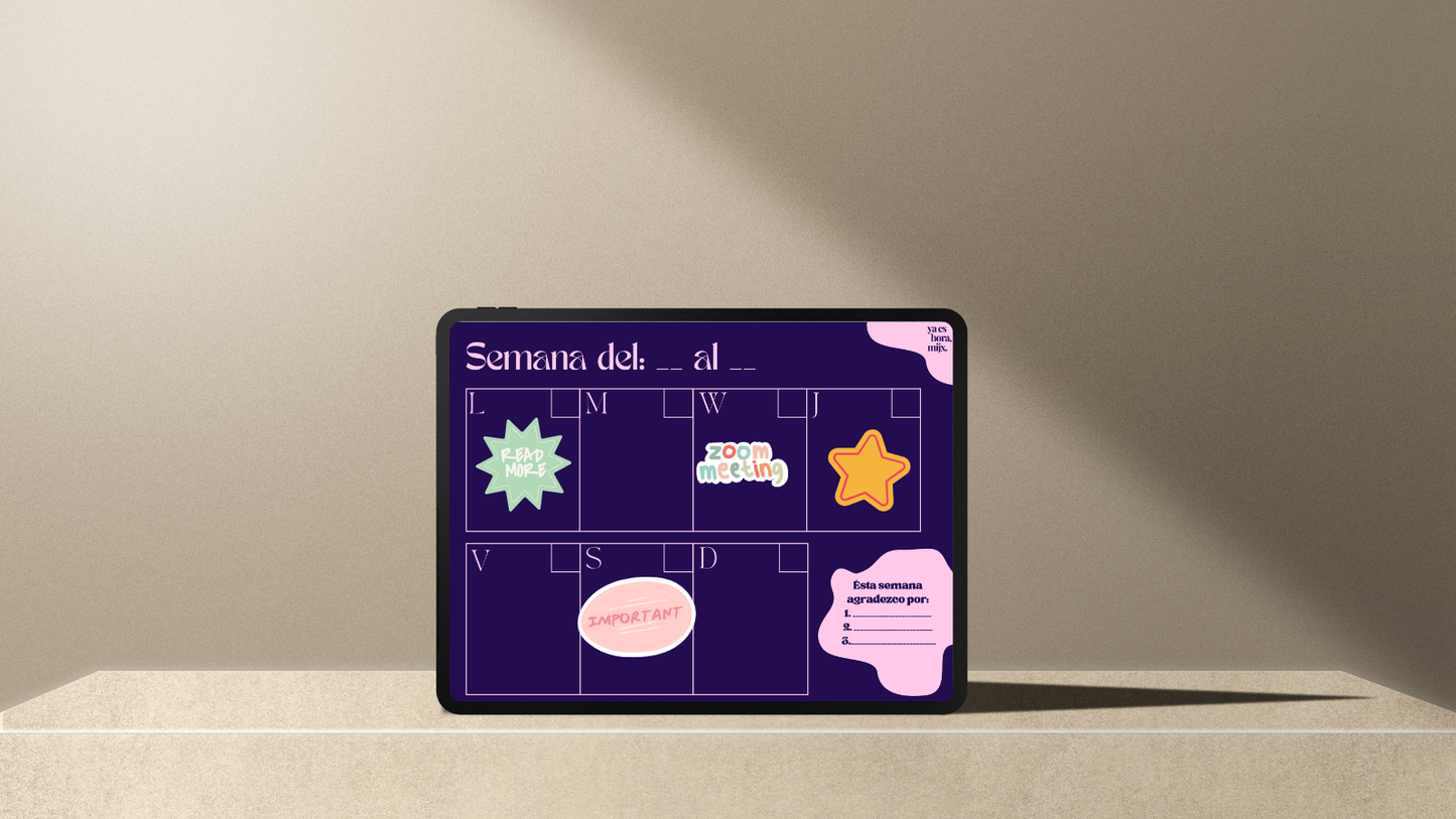 📅 Domina Tu Semana: El Planner Digital Que Lo Tiene Todo ✨