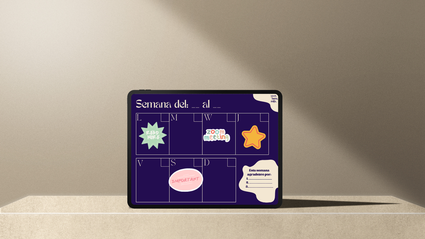 📅 Domina Tu Semana: El Planner Digital Que Lo Tiene Todo ✨