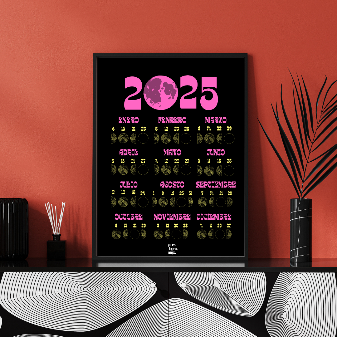 🌕 Conecta con los Ciclos del Año: Calendario Lunar 2025 ✨